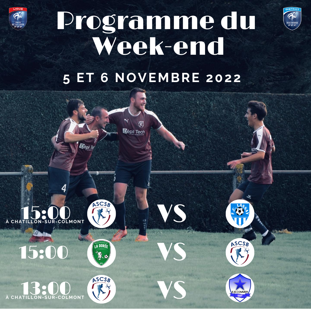 Actualit Programme Du Week End Et Novembre Club Football As